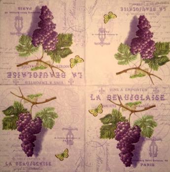 086 Trauben - 3-lagig - 35x35 cm